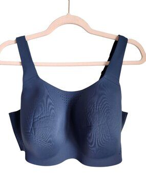 Victoria's Secret Sports Bra 38DDD 38F Blue VSX Back Close Wireless